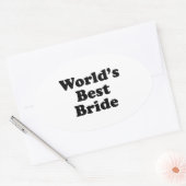 's Werelds beste bruid Ovale Sticker (Envelop)