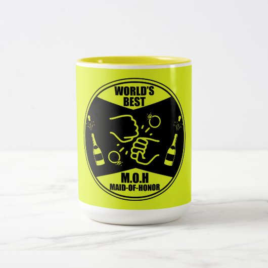's Werelds beste bruidsmeisje Tweekleurige Koffiemok (Center)