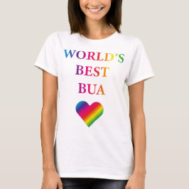 'S WERELDS BESTE BUA RAINBOW HEART T-Shirt 