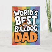 's Werelds Beste Bulldog Pap Vaderdag Kaart (Voorkant)