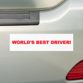 's Werelds beste Bumpersticker voor drivers (Op auto)
