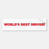 's Werelds beste Bumpersticker voor drivers (Voorkant)
