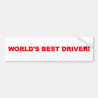 's Werelds beste Bumpersticker voor drivers