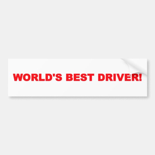 's Werelds beste Bumpersticker voor drivers (Voorkant)