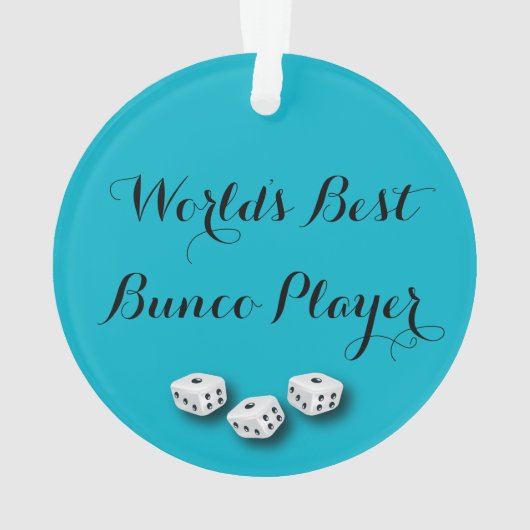 's Werelds beste Bunco-speler Ornament (achterkant)