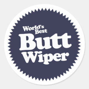 's Werelds beste Butt Wiper grappige verpleegkundi Ronde Sticker
