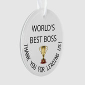 's Werelds beste cadeauorganisatie voor baas Ornament (voorkant)