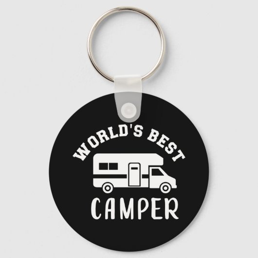 's Werelds beste camper camping RV Sleutelhanger (Voorkant)