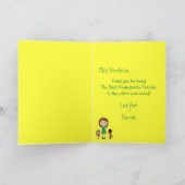 's Werelds beste Cartoon voor schoolkinderen Bedankkaart (Binnen)