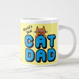 's Werelds beste CAT DAD Cute Cat Grote Koffiekop