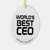 's Werelds beste CEO persoonlijke cadeau voor CEO' Keramisch Ornament (Rechts)