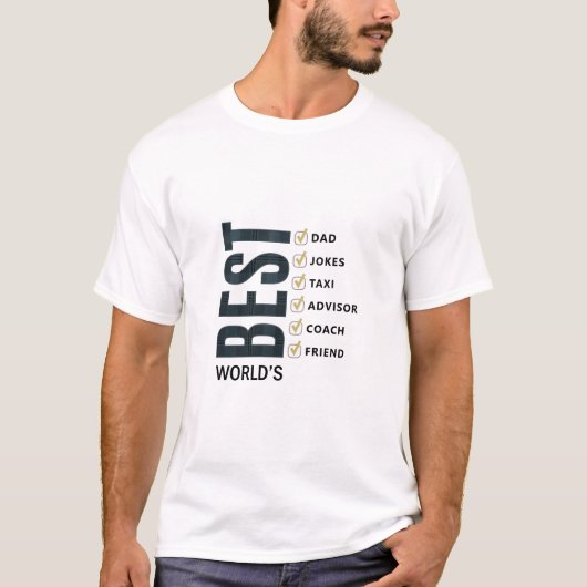 's Werelds beste checklist voor vader T-shirt (Voorkant)