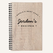 's Werelds beste chef-kok Recept Wood board gepers Notitieboek (Voorkant)