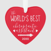 's Werelds beste chiropractische assistent hart Ornament (voorkant)
