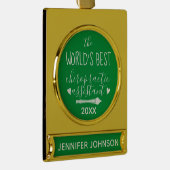 's Werelds beste Chiropractische assistent Verguld Banner Ornament (Rechts)