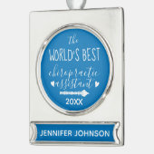 's Werelds beste Chiropractische assistent Verzilverd Banner Ornament (Links)