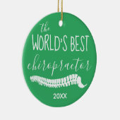 's Werelds beste chiropractor-kerstfeest Keramisch Ornament (Rechts)