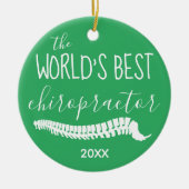 's Werelds beste chiropractor-kerstfeest Keramisch Ornament (Voorkant)