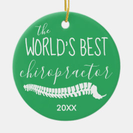 's Werelds beste chiropractor-kerstfeest Keramisch Ornament