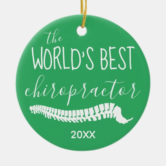 's Werelds beste chiropractor-kerstfeest Keramisch Ornament (Voorkant)
