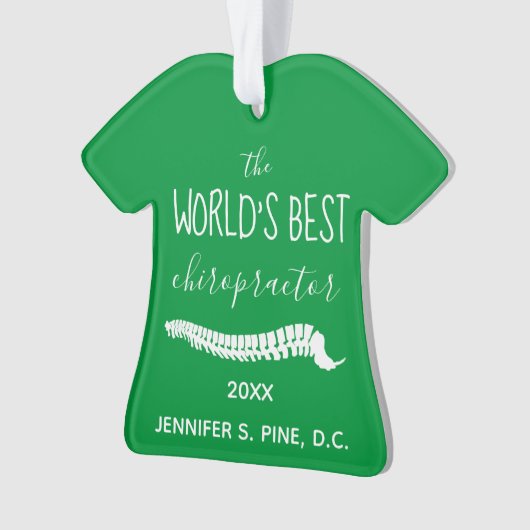 's Werelds beste chiropractor-kerstfeest  Ornament (voorkant)