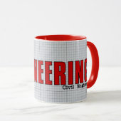 'S Werelds beste civiel ingenieur met rood rasterp Mok (Voorkant rechts)