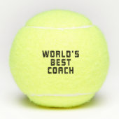 's Werelds Beste coach blokletter Tennisballen (Voorkant)