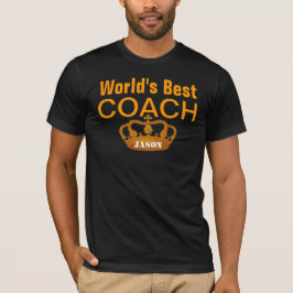 's Werelds Beste coach  goudkroon A6 T-shirt