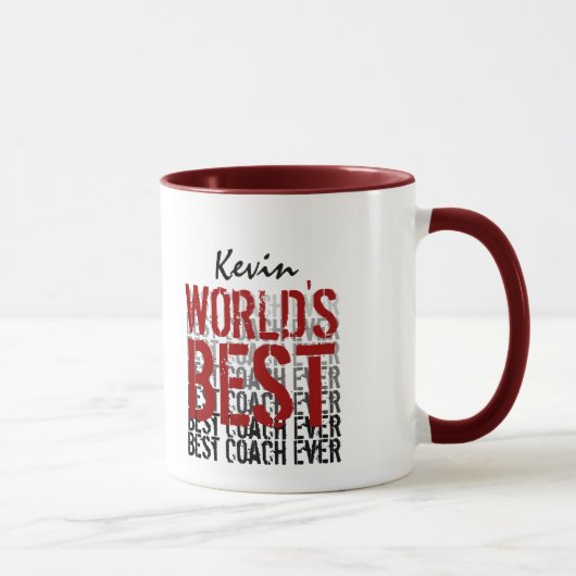 's Werelds Beste coach modern baanontwerp Mok (Rechts)