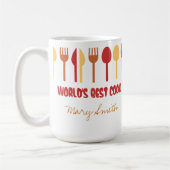 's Werelds beste Cook-aangepaste naam rood Sinaasa Koffiemok (Links)