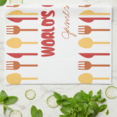 's Werelds beste Cook-aangepaste naam rood Sinaasa Theedoek (Gevouwen)