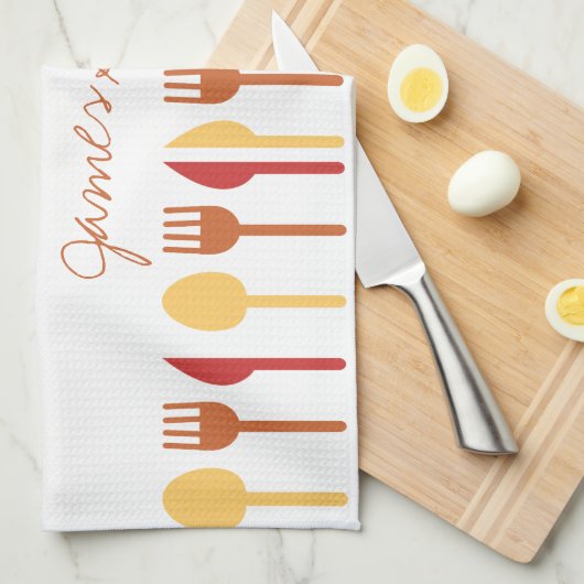 's Werelds beste Cook-aangepaste naam rood Sinaasa Theedoek (Quarter Fold)