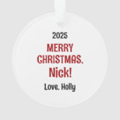 'S Werelds Beste Corgi Vader Hond Vader Kerstcadea Ornament (achterkant)