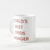 's Werelds beste Crisis Manager-Mok Koffiemok (Voorkant links)