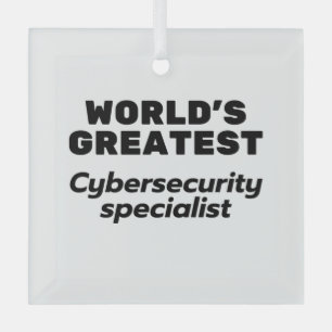 's Werelds beste Cybersecurity Specialist Glas Ornament
