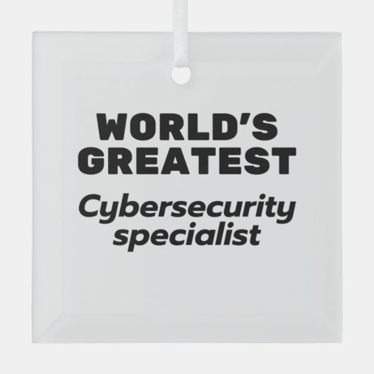 's Werelds beste Cybersecurity Specialist Glas Ornament (Voorkant)