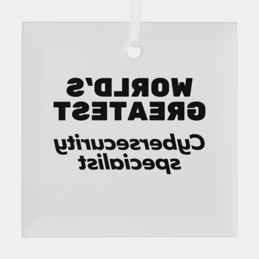 's Werelds beste Cybersecurity Specialist Glas Ornament (Achterkant)