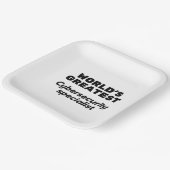 's Werelds beste Cybersecurity Specialist Papieren Bordje (Gebogen)