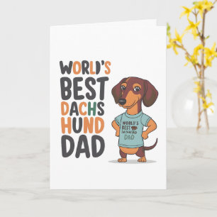 's Werelds beste Dachshund Dog Pap Vaderdag Kaart