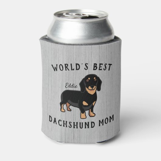 's Werelds beste Dachshund-mam, aangepaste hondenn Blikjeskoeler (Blikje Achterkant)