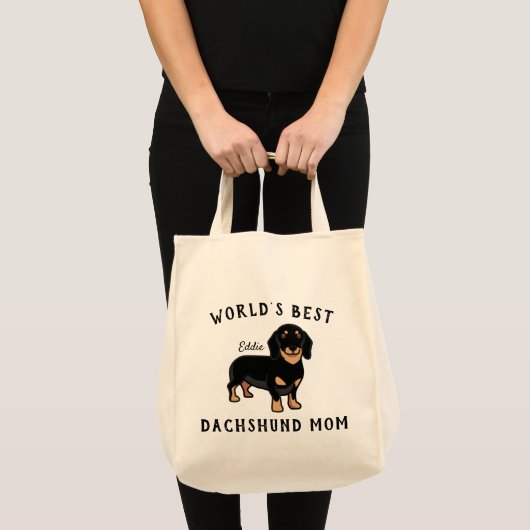 's Werelds beste Dachshund-mam, persoonlijke honde Tote Bag (Voorkant (product))