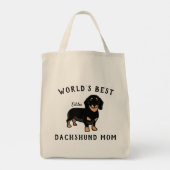 's Werelds beste Dachshund-mam, persoonlijke honde Tote Bag (Achterkant)