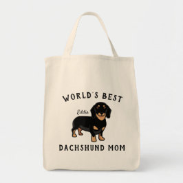 's Werelds beste Dachshund-mam, persoonlijke honde Tote Bag