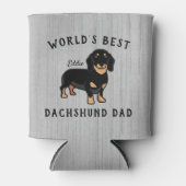's Werelds beste dachshund-pap, aangepaste hondenn Blikjeskoeler (Voorkant)