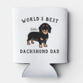 's Werelds beste Dachshund-pap, aangepaste hondenn Blikjeskoeler (Achterkant)