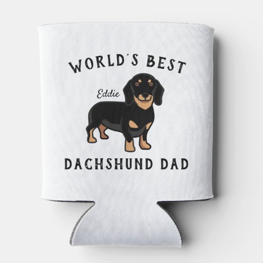 's Werelds beste Dachshund-pap, aangepaste hondenn Blikjeskoeler (Achterkant)