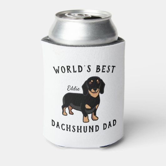 's Werelds beste Dachshund-pap, aangepaste hondenn Blikjeskoeler (Blikje Achterkant)