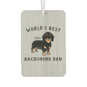 's Werelds beste dachshund-pap, aangepaste hondenn Luchtverfrisser (Achterkant)