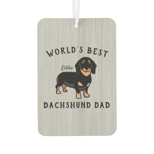 's Werelds beste dachshund-pap, aangepaste hondenn Luchtverfrisser (Achterkant)