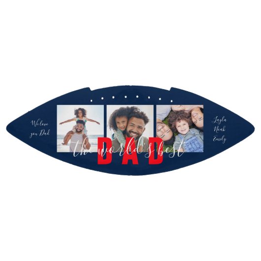 'S WERELDS BESTE DAD Aangepaste foto' op maat gema American Football (Paneel)